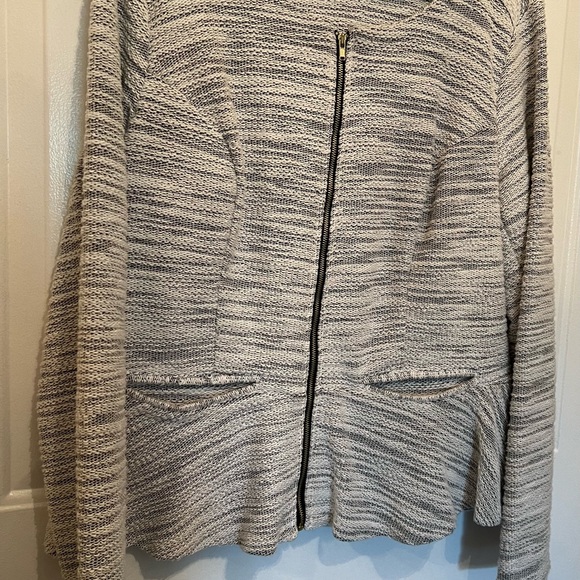 Elle Peplum style gray tweed jacket, size 16 ladies ๐๐๐ - Picture 3 of 9